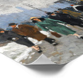 Een winterstraat | Paul Fischer Poster (Hoek)