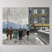 Een winterstraat | Paul Fischer Poster (Voorkant)