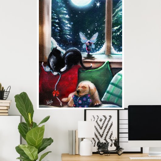 Een winterwoderland, fee poster (Thuiskantoor)