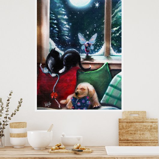 Een winterwoderland, fee poster (Keuken)