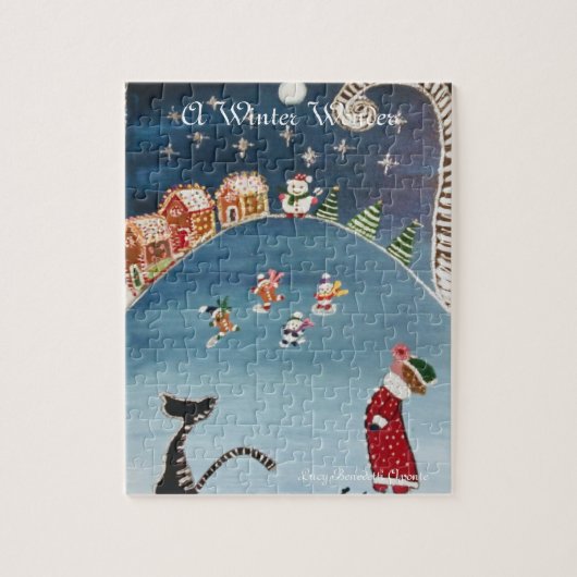 Een winterwonder-legpuzzel legpuzzel (Verticaal)