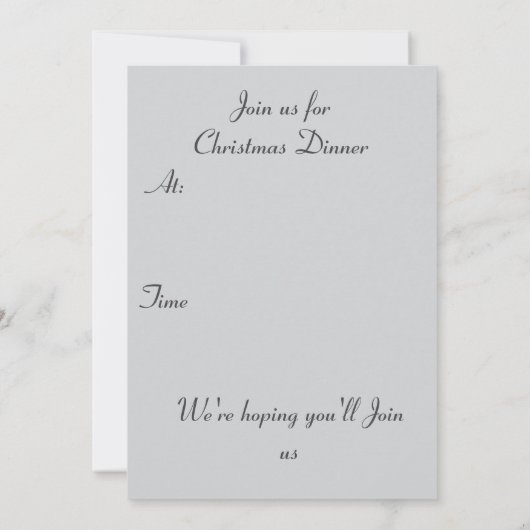 Een winterwonderland uitnodiging (Achterkant)