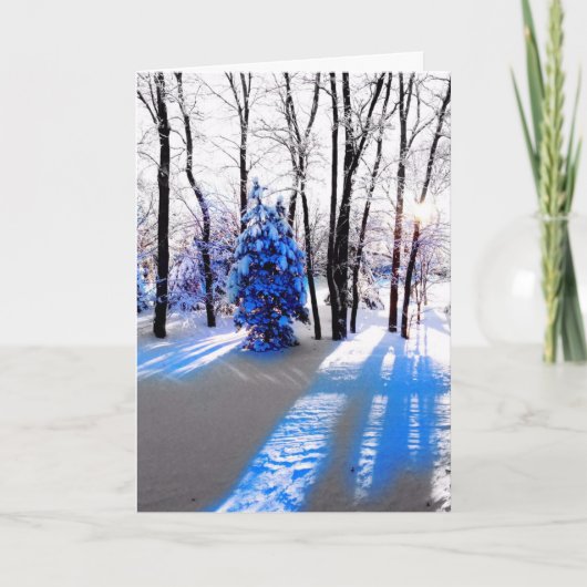 Een winterzonnewende / vakantie Kaart (Voorkant)