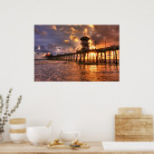 Een Winterzonsondergang " Poster (Keuken)