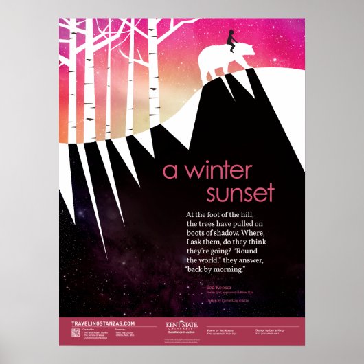 Een winterzonsonderstel poster (Voorkant)