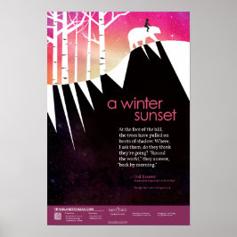 Een winterzonsonderstel poster