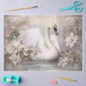 Een winterzwaan tissuepapier (Craft)