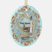 Een Wisconsin Shells Vuurtoren Ornament (Rechts)