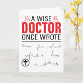 Een Wise Doctor Eenmaal gedraaid Doctor Funny Card Kaart (Gele Bloem)