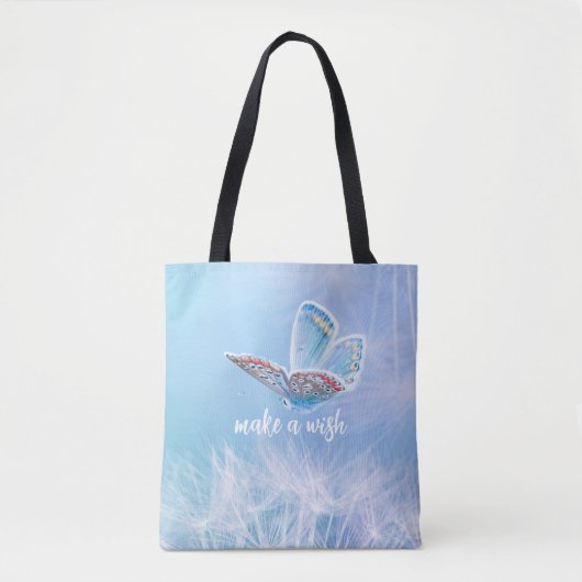 Een Wish Dandelion en een Butterfly Design Tas mak (Voorkant)