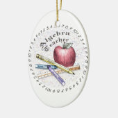 Een wiskundeleraar keramisch ornament (Links)
