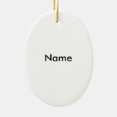 Een wiskundeleraar keramisch ornament (Achterkant)