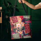 Een Wispelturig Boheemse Bloem Gedicht Op Maat Tote Bag