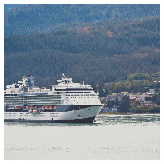 Een wit cruiseschip stof (Swatch)