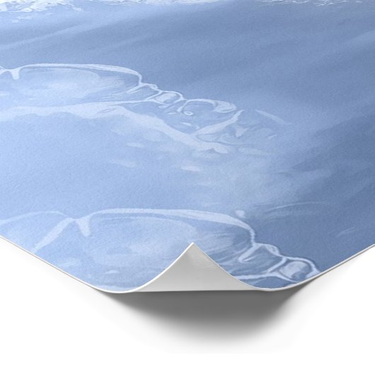 een wit eenhoorn Poster (Hoek)