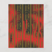 Een wit en bruin gestreept behang met een patroon flyer (Achterkant)