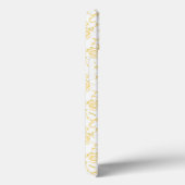 Een wit en goud behang met een patroon erop Case-Mate iPhone case (Achterkant / Rechts)