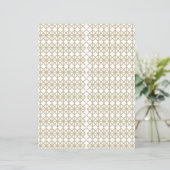 Een wit en goud geometrisch patroon (Staand voorkant)