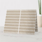 Een wit en goud geometrisch patroon bedankkaart (Voorkant)