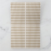 Een wit en goud geometrisch patroon bedankkaart (Binnen)