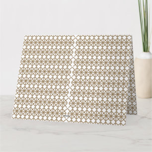 Een wit en goud geometrisch patroon bedankkaart