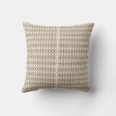 een wit en goud geometrisch patroon kussen (Achterkant)