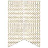 Een wit en goud geometrisch patroon vlaggetjes (Eerste vlag)