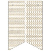 Een wit en goud geometrisch patroon vlaggetjes (Derde vlag)