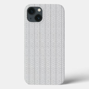 Een wit en grijs behang met een patroon erop Case-Mate iPhone case