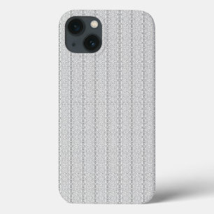 Een wit en grijs behang met een patroon erop Case-Mate iPhone case