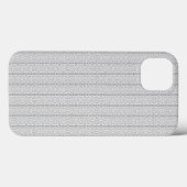 Een wit en grijs behang met een patroon erop Case-Mate iPhone case (Achterkant (horizontaal))