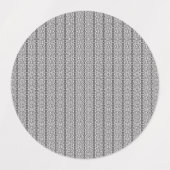 Een wit en grijs geometrisch patroon vult het afbe labels (Design 1)