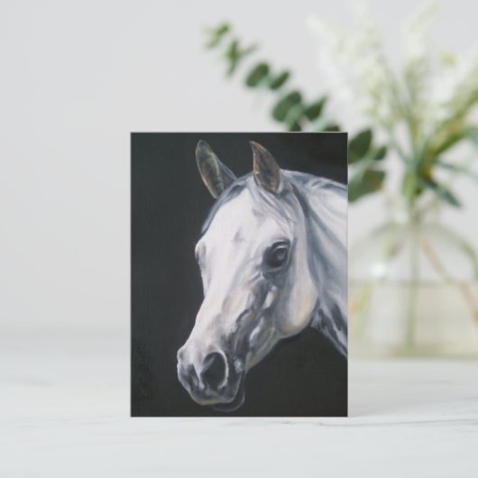 Een wit Paard Briefkaart (Staand voorkant)