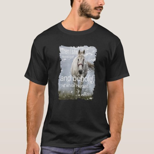 Een wit paard Christelijk geloof in Jesus Chri T-shirt (Voorkant)
