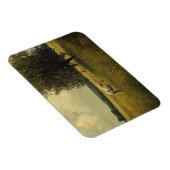 Een wit paard dat op een veld graast magneet (Rechterzijde)