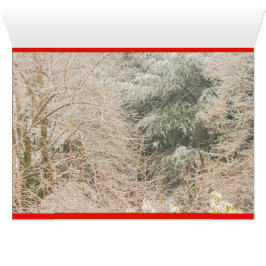 een wit winterlandschap op wenskaart