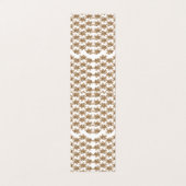 Een witte achtergrond met bruine bloemen erop visitekaartje (Buitenkant ongevouwen)