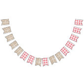 een witte achtergrond met bruine bloemen erop vlaggetjes (Alle)