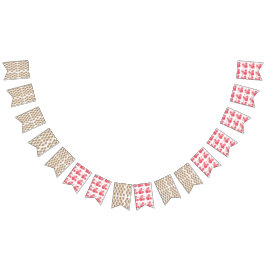 een witte achtergrond met bruine bloemen erop vlaggetjes