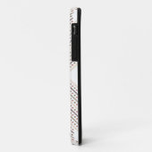 Een witte achtergrond met bruine en rode stippen Case-Mate iPhone case (Achterkant/links)
