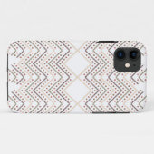 Een witte achtergrond met bruine en rode stippen Case-Mate iPhone case (Achterkant (horizontaal))