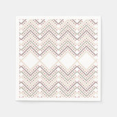 Een witte achtergrond met bruine en rode stippen servet (Voorkant)