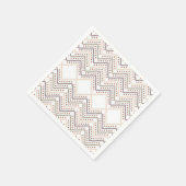 Een witte achtergrond met bruine en rode stippen servet (Hoek)