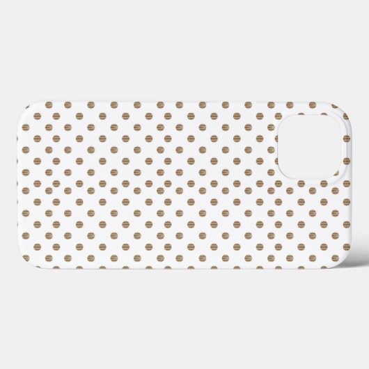 Een witte achtergrond met bruine stippen Case-Mate iPhone case (Achterkant (horizontaal))