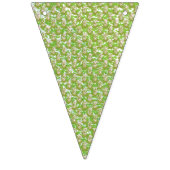 Een witte achtergrond met bruine stippen erop vlaggetjes (Derde vlag)