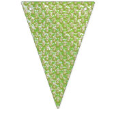 Een witte achtergrond met bruine stippen erop vlaggetjes (Eerste vlag)