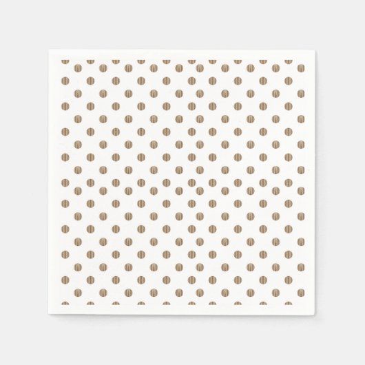 Een witte achtergrond met bruine stippen servet (Voorkant)