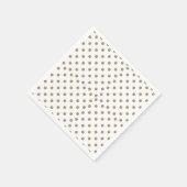 Een witte achtergrond met bruine stippen servet (Hoek)