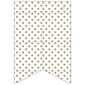 een witte achtergrond met bruine stippen vlaggetjes (Derde vlag)