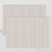 Een witte achtergrond met een bruin patroon erop kaart (Voorkant / Achterkant)